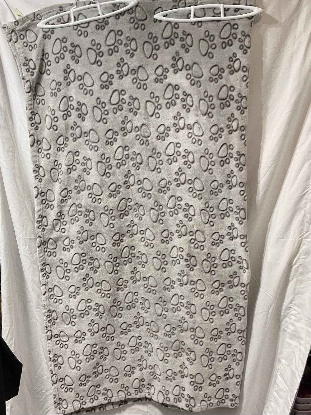 Paw-Printed Pet Blanket.  Lightly used.
